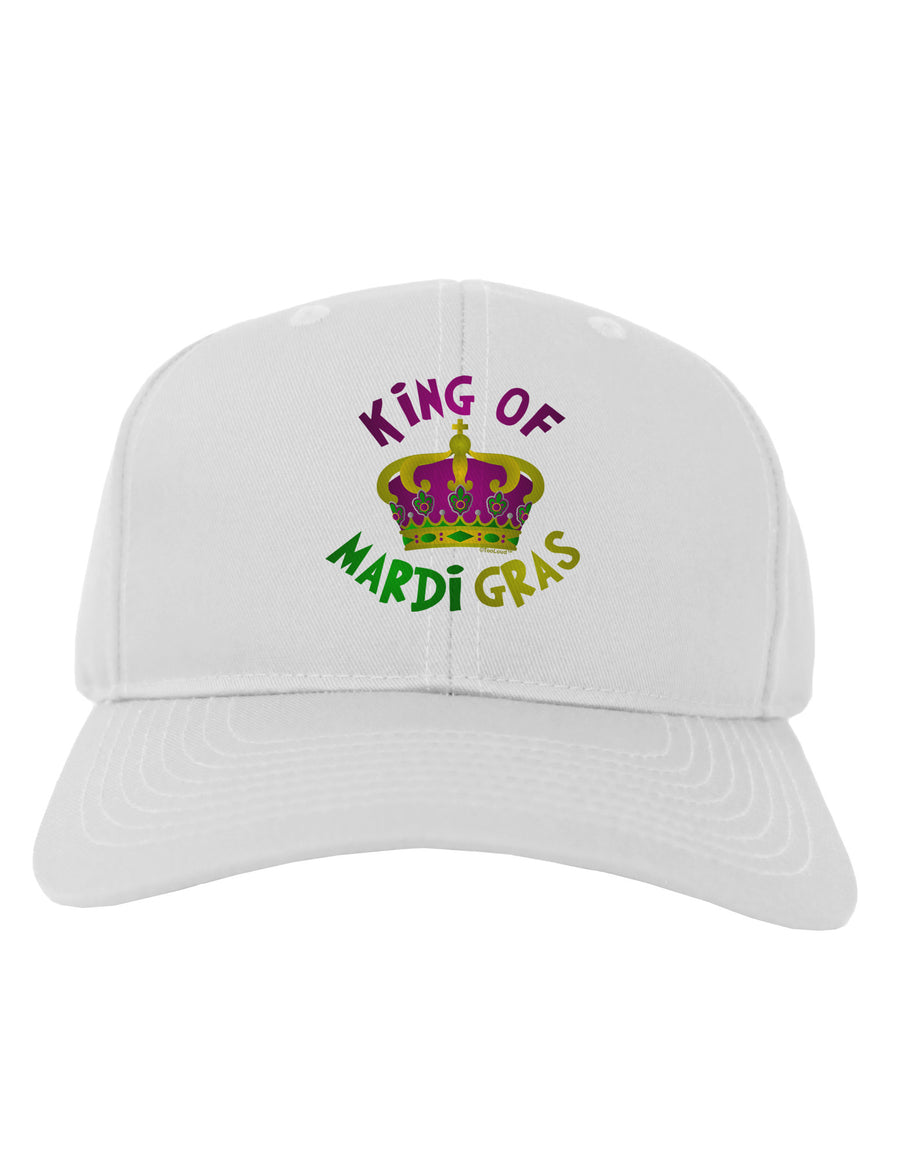 King Of Mardi Gras Adult Baseball Cap Hat-Baseball Cap-TooLoud-White-One Size-Davson Sales