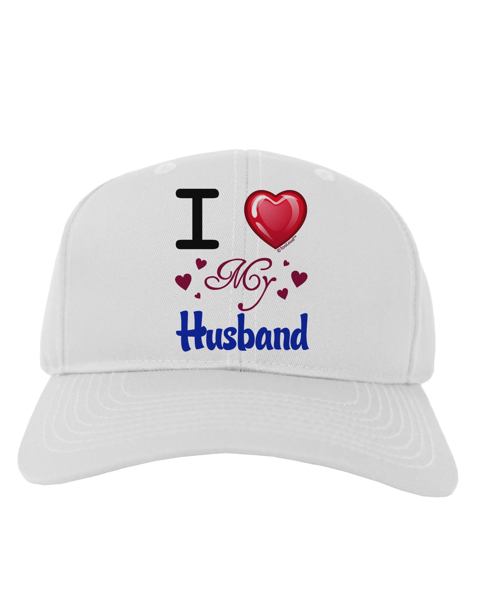 I Love Heart My Husband Adult Baseball Cap Hat-Baseball Cap-TooLoud-White-One Size-Davson Sales