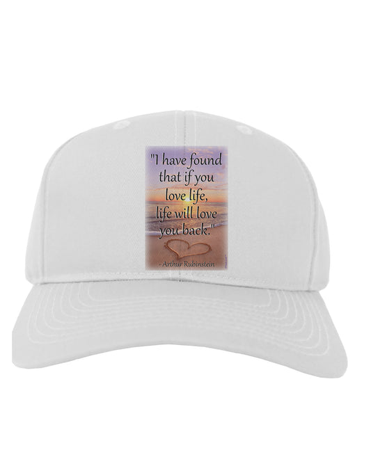Life Will Love You Back Adult Baseball Cap Hat by TooLoud-Baseball Cap-TooLoud-White-One Size-Davson Sales