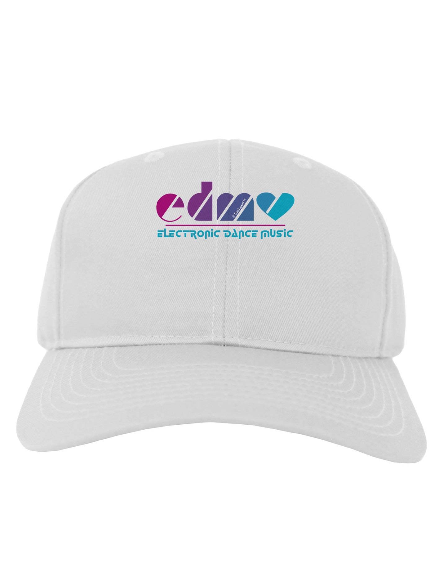 EDM Heart Adult Baseball Cap Hat-Baseball Cap-TooLoud-White-One Size-Davson Sales