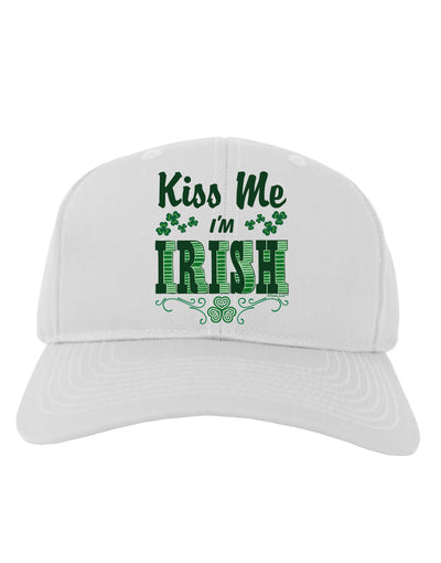 Kiss Me I'm Irish St Patricks Day Adult Baseball Cap Hat-Baseball Cap-TooLoud-White-One Size-Davson Sales