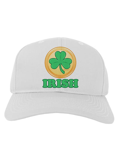 Shamrock Button - Irish Adult Baseball Cap Hat by TooLoud-Baseball Cap-TooLoud-White-One Size-Davson Sales