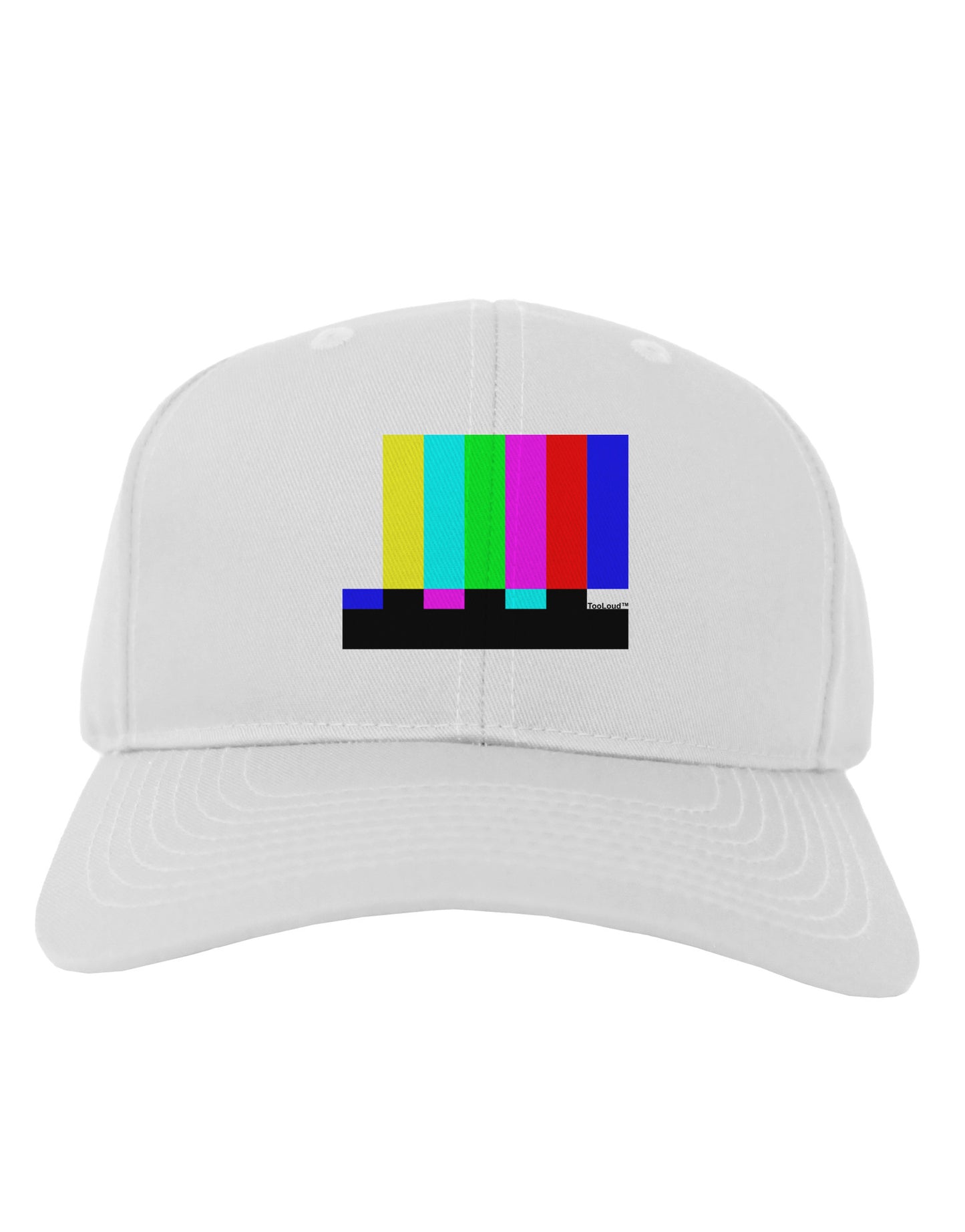 Color Bars Test Signal Adult Baseball Cap Hat-Baseball Cap-TooLoud-White-One Size-Davson Sales