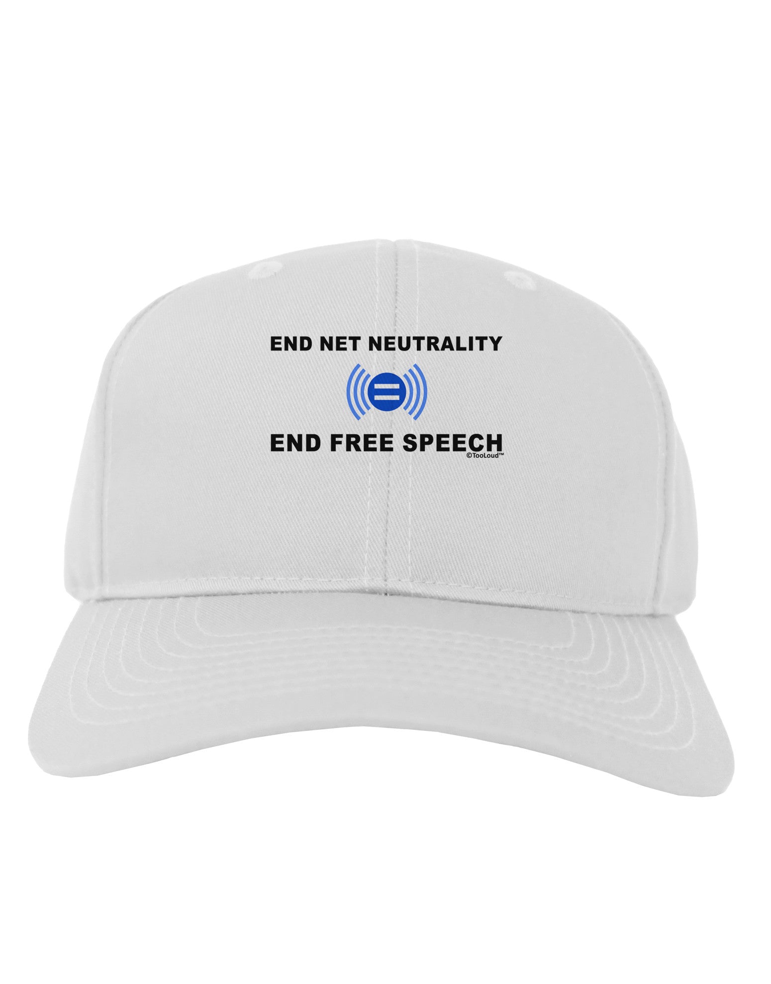 End Net Neutrality End Free Speech Adult Baseball Cap Hat-Baseball Cap-TooLoud-White-One Size-Davson Sales