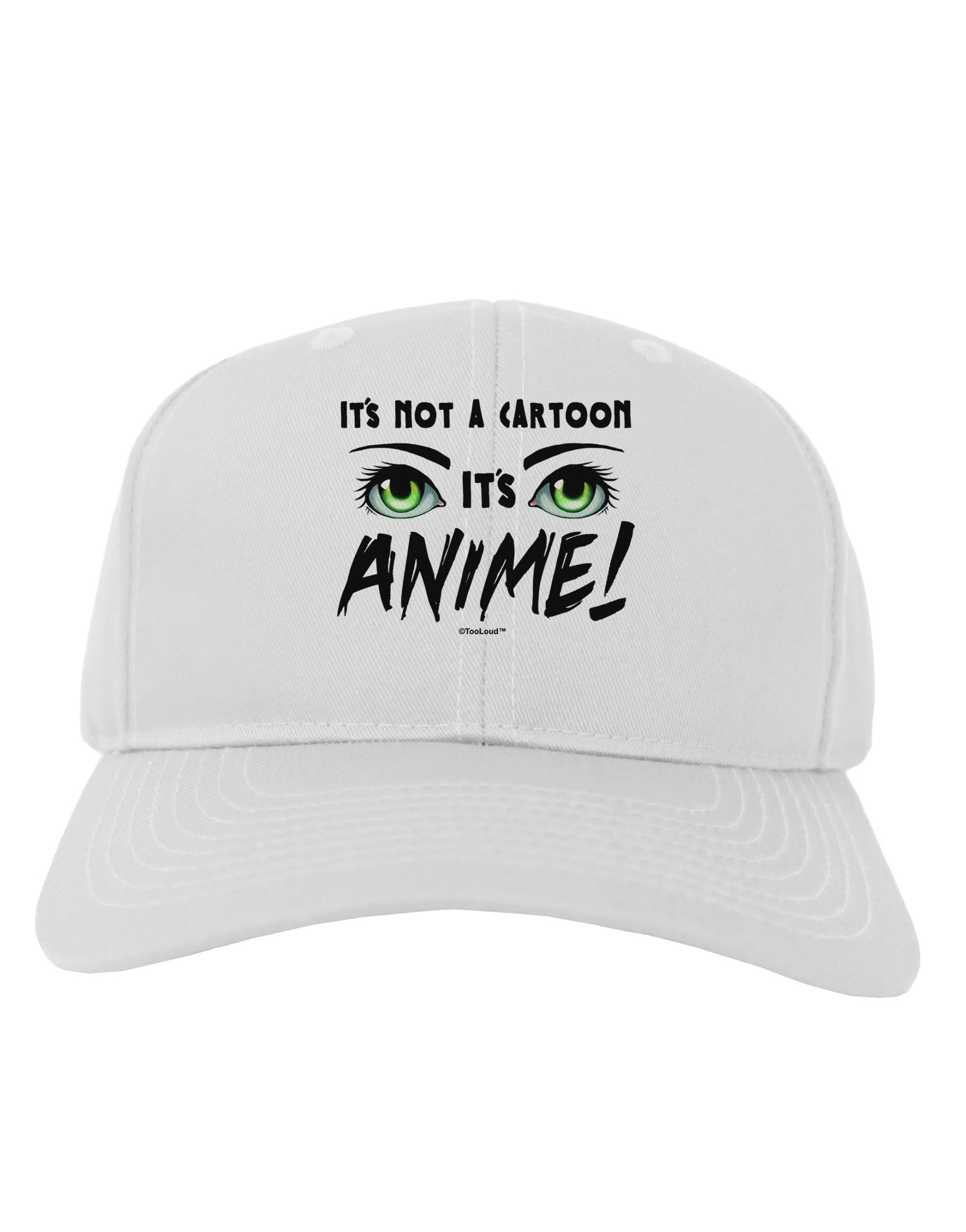 Not A Cartoon Eyes Green Adult Baseball Cap Hat-Baseball Cap-TooLoud-White-One Size-Davson Sales