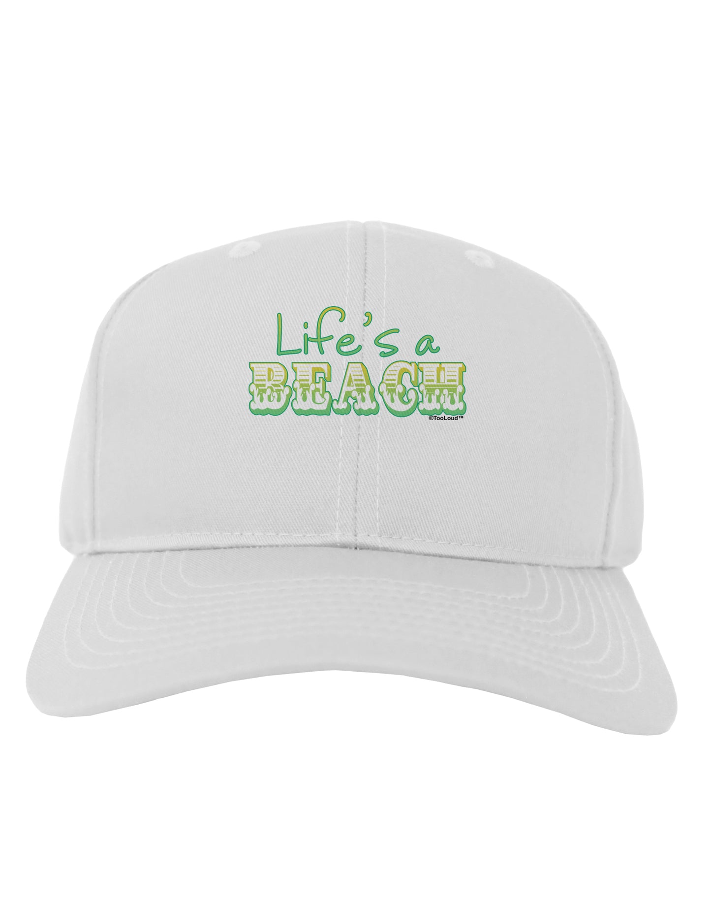 Lifes a Beach Color Adult Baseball Cap Hat by TooLoud-Baseball Cap-TooLoud-White-One Size-Davson Sales