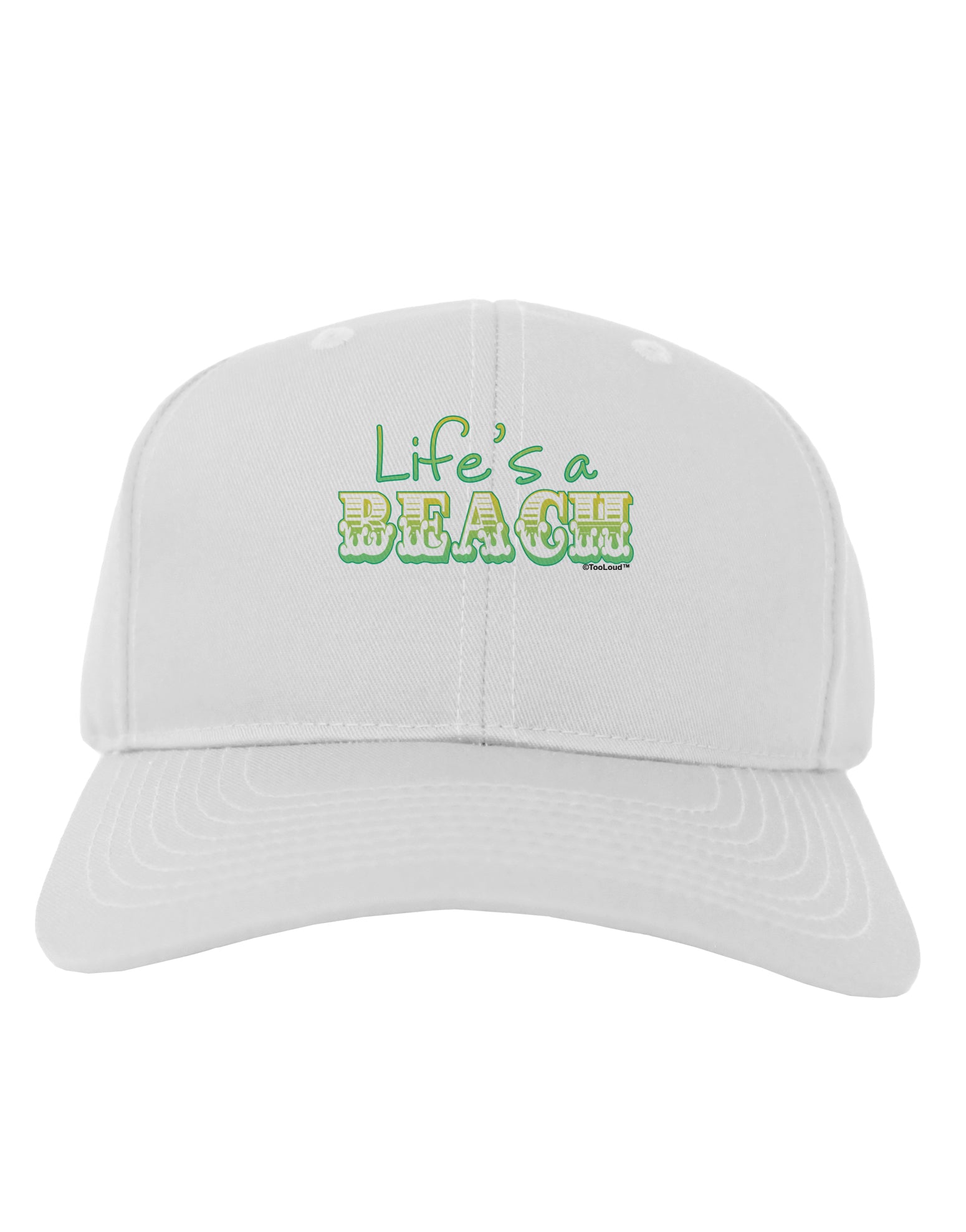 Lifes a Beach Color Adult Baseball Cap Hat by TooLoud-Baseball Cap-TooLoud-White-One Size-Davson Sales