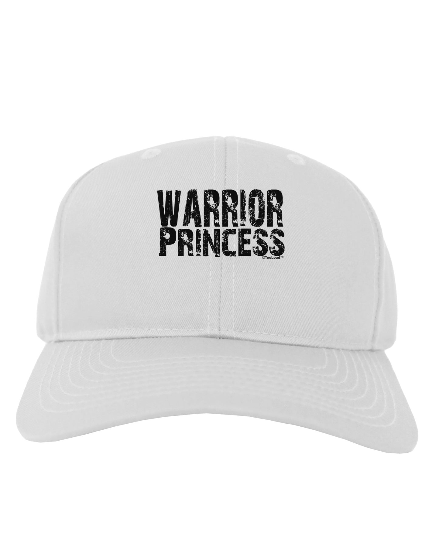 Warrior Princess Black and White Adult Baseball Cap Hat-Baseball Cap-TooLoud-White-One Size-Davson Sales