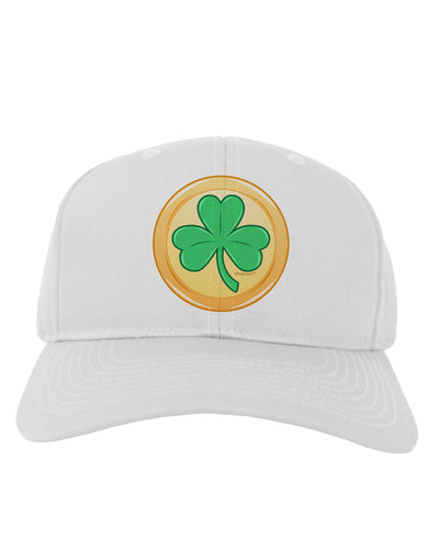 Shamrock Button Vector Design Adult Baseball Cap Hat by TooLoud-Baseball Cap-TooLoud-White-One Size-Davson Sales