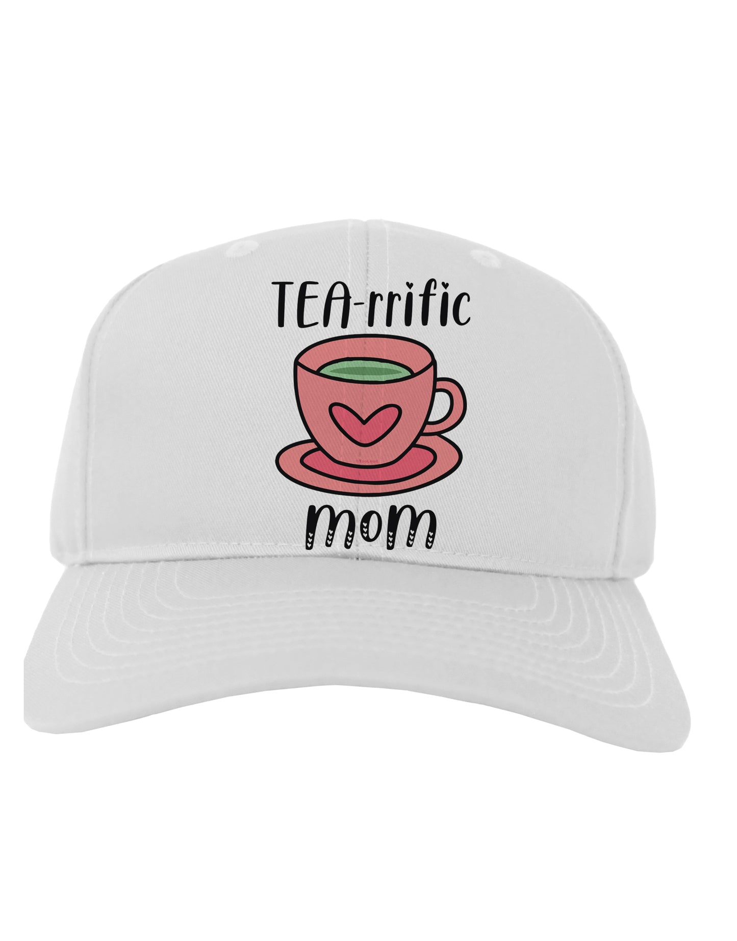 TEA-RRIFIC Mom Adult Baseball Cap Hat-Baseball Cap-TooLoud-White-One-Size-Fits-Most-Davson Sales