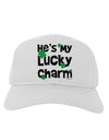 He's My Lucky Charm - Matching Couples Design Adult Baseball Cap Hat by TooLoud-Baseball Cap-TooLoud-White-One Size-Davson Sales