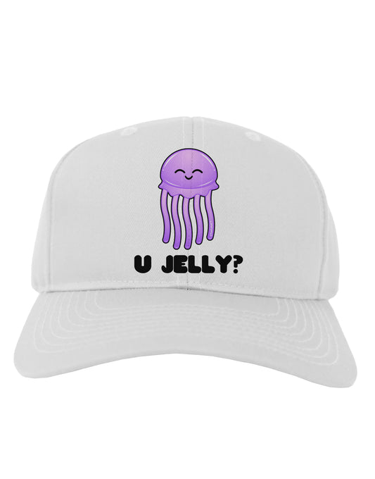 U Jelly Cute Jellyfish Adult Baseball Cap Hat by TooLoud-Baseball Cap-TooLoud-White-One Size-Davson Sales