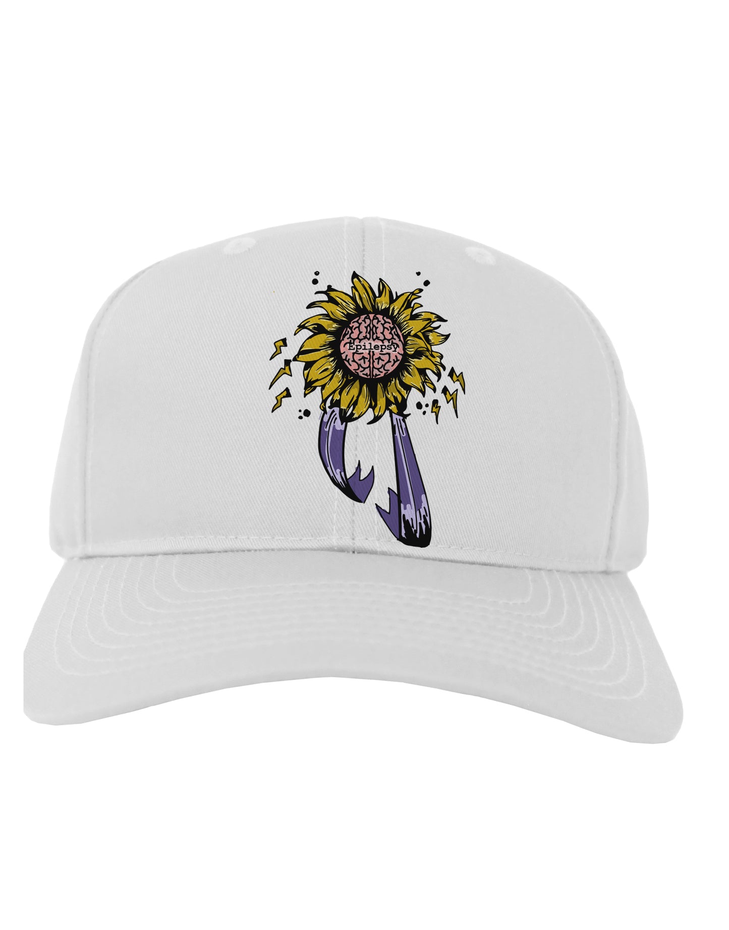 Epilepsy Awareness Adult Baseball Cap Hat-Baseball Cap-TooLoud-White-One-Size-Fits-Most-Davson Sales