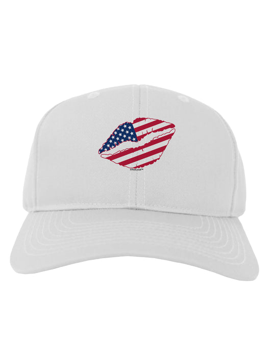 American Flag Lipstick Adult Baseball Cap Hat-Baseball Cap-TooLoud-White-One Size-Davson Sales