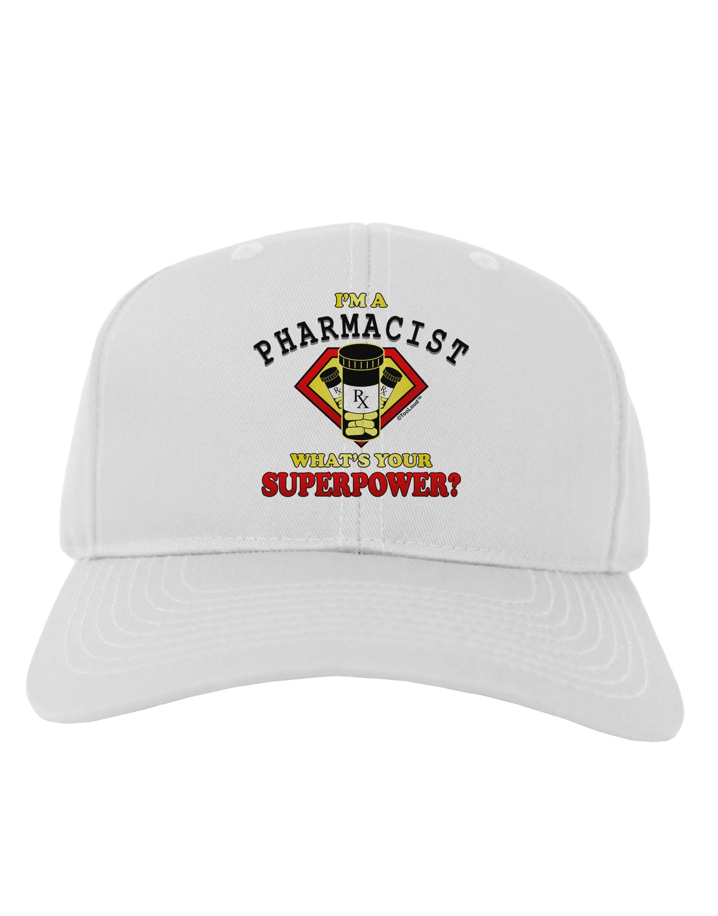 Pharmacist - Superpower Adult Baseball Cap Hat-Baseball Cap-TooLoud-White-One Size-Davson Sales
