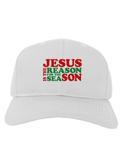 Jesus is the Reason for the Season Christmas Adult Baseball Cap Hat-Baseball Cap-TooLoud-White-One Size-Davson Sales