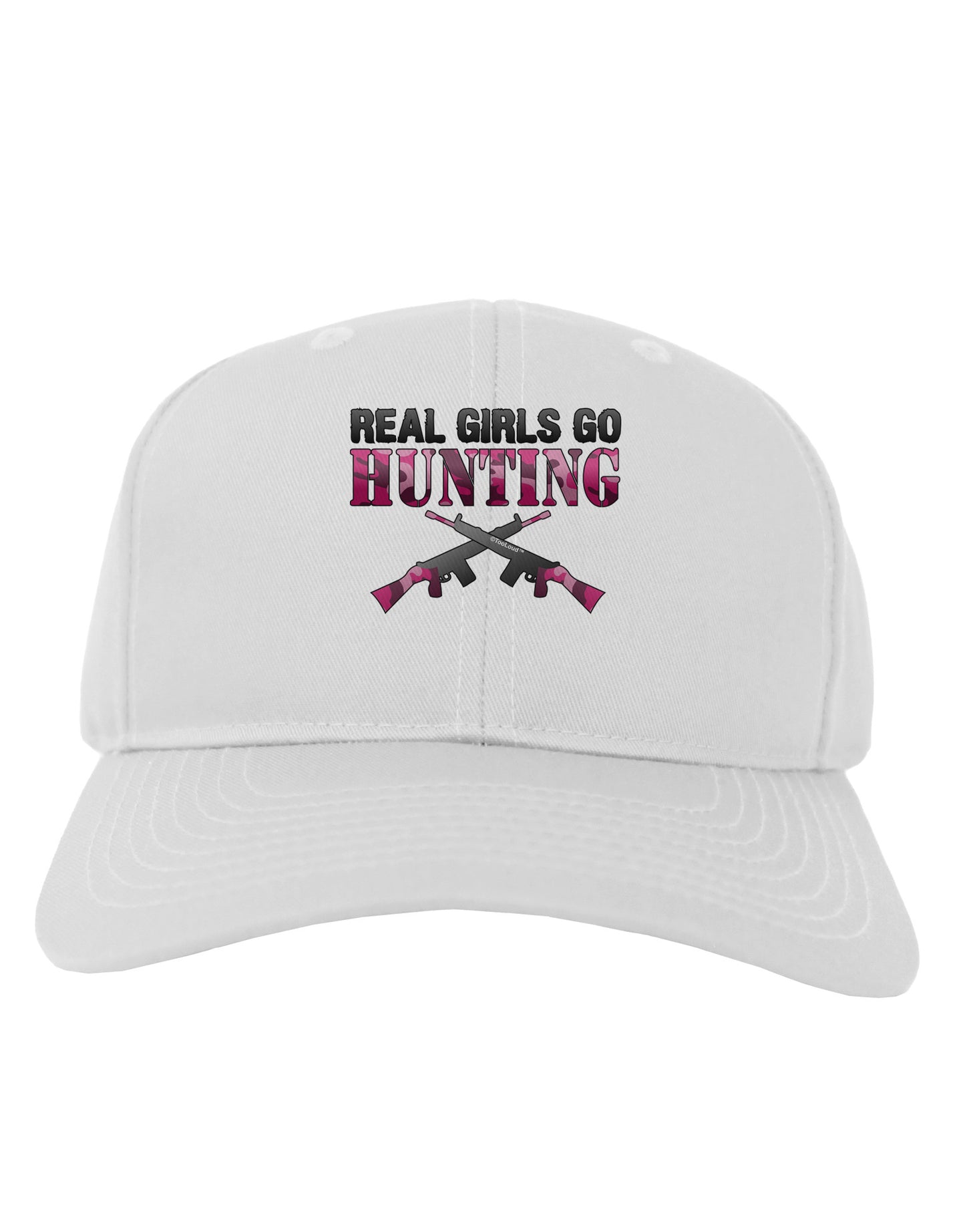 Real Girls Go Hunting Adult Baseball Cap Hat-Baseball Cap-TooLoud-White-One Size-Davson Sales