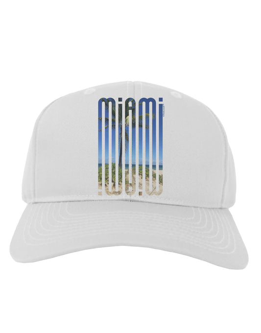 Miami Beach View Mirage Adult Baseball Cap Hat-Baseball Cap-TooLoud-White-One Size-Davson Sales