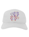 Patriotic Fireworks with Bursting Stars Adult Baseball Cap Hat by TooLoud-Baseball Cap-TooLoud-White-One Size-Davson Sales