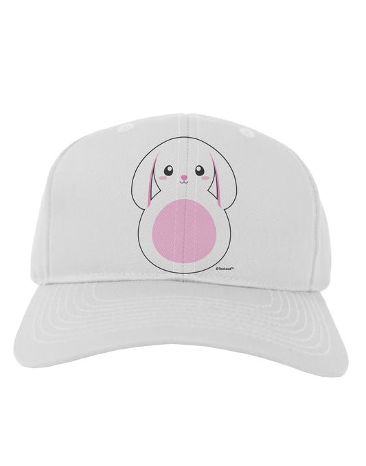 Cute Bunny with Floppy Ears - Pink Adult Baseball Cap Hat by TooLoud-Baseball Cap-TooLoud-White-One Size-Davson Sales