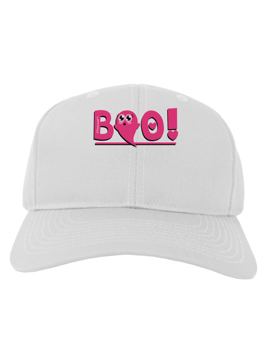 Cute Boo Text Pink Adult Baseball Cap Hat-Baseball Cap-TooLoud-White-One Size-Davson Sales