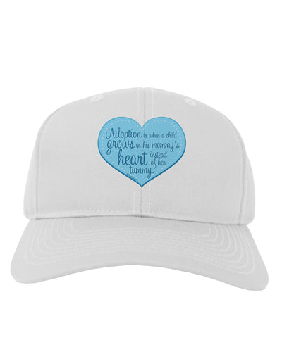 Adoption is When - Mom and Son Quote Adult Baseball Cap Hat by TooLoud-Baseball Cap-TooLoud-White-One Size-Davson Sales