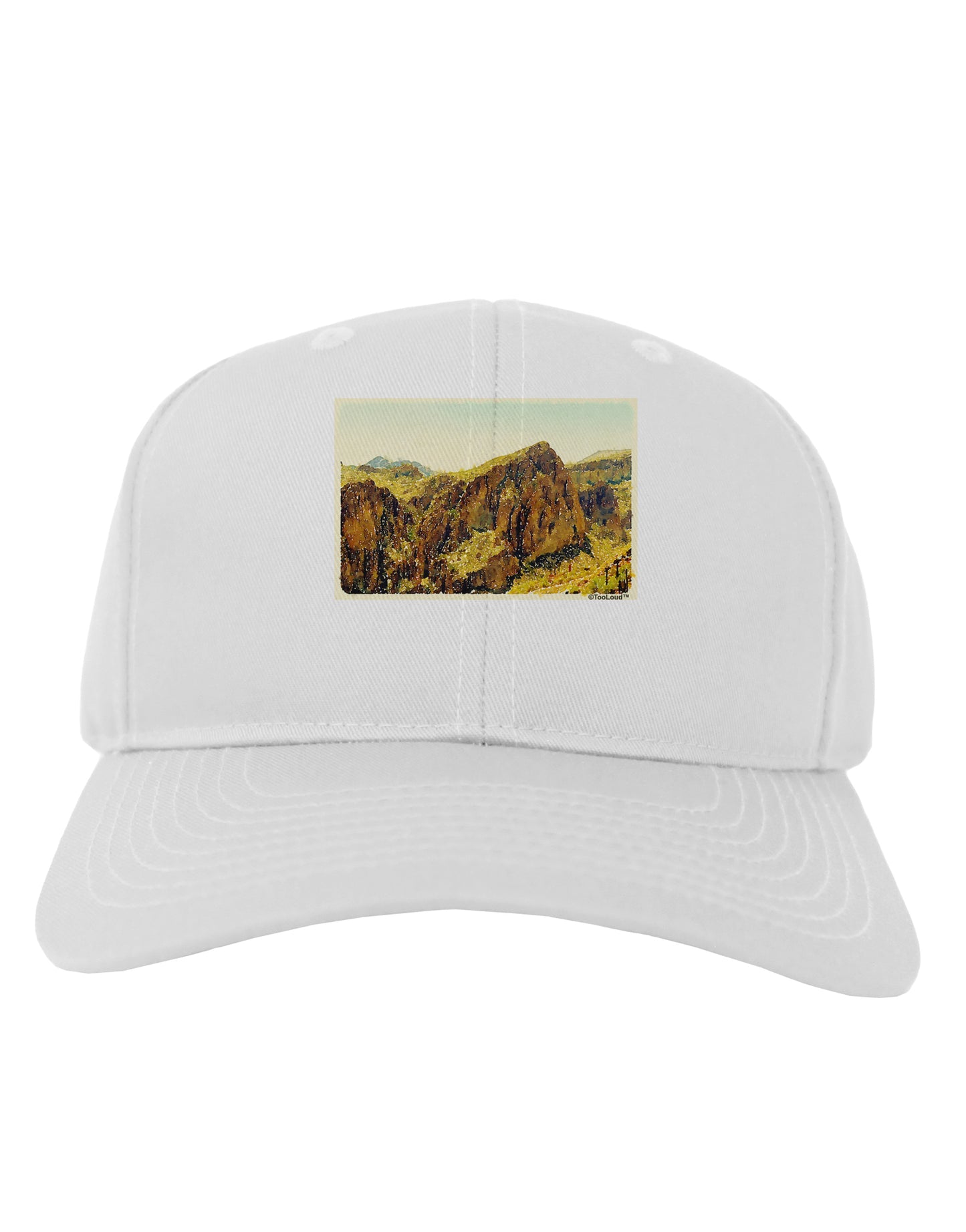 Arizona Mountains Watercolor Adult Baseball Cap Hat-Baseball Cap-TooLoud-White-One Size-Davson Sales