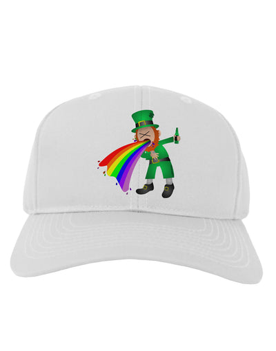 Puking Rainbow Leprechaun Adult Baseball Cap Hat-Baseball Cap-TooLoud-White-One Size-Davson Sales