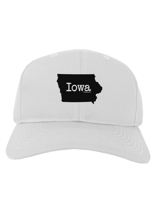 Iowa - United States Shape Adult Baseball Cap Hat by TooLoud-Baseball Cap-TooLoud-White-One Size-Davson Sales