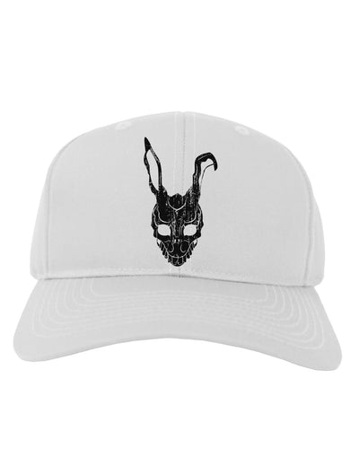 Scary Bunny Face Black Distressed Adult Baseball Cap Hat-Baseball Cap-TooLoud-White-One Size-Davson Sales