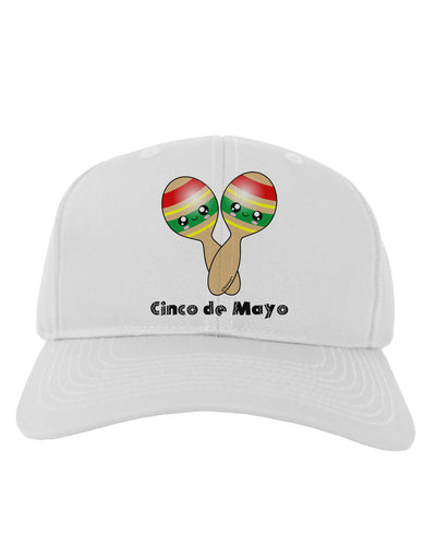 Cute Maracas Design - Cinco de Mayo Adult Baseball Cap Hat by TooLoud-Baseball Cap-TooLoud-White-One Size-Davson Sales