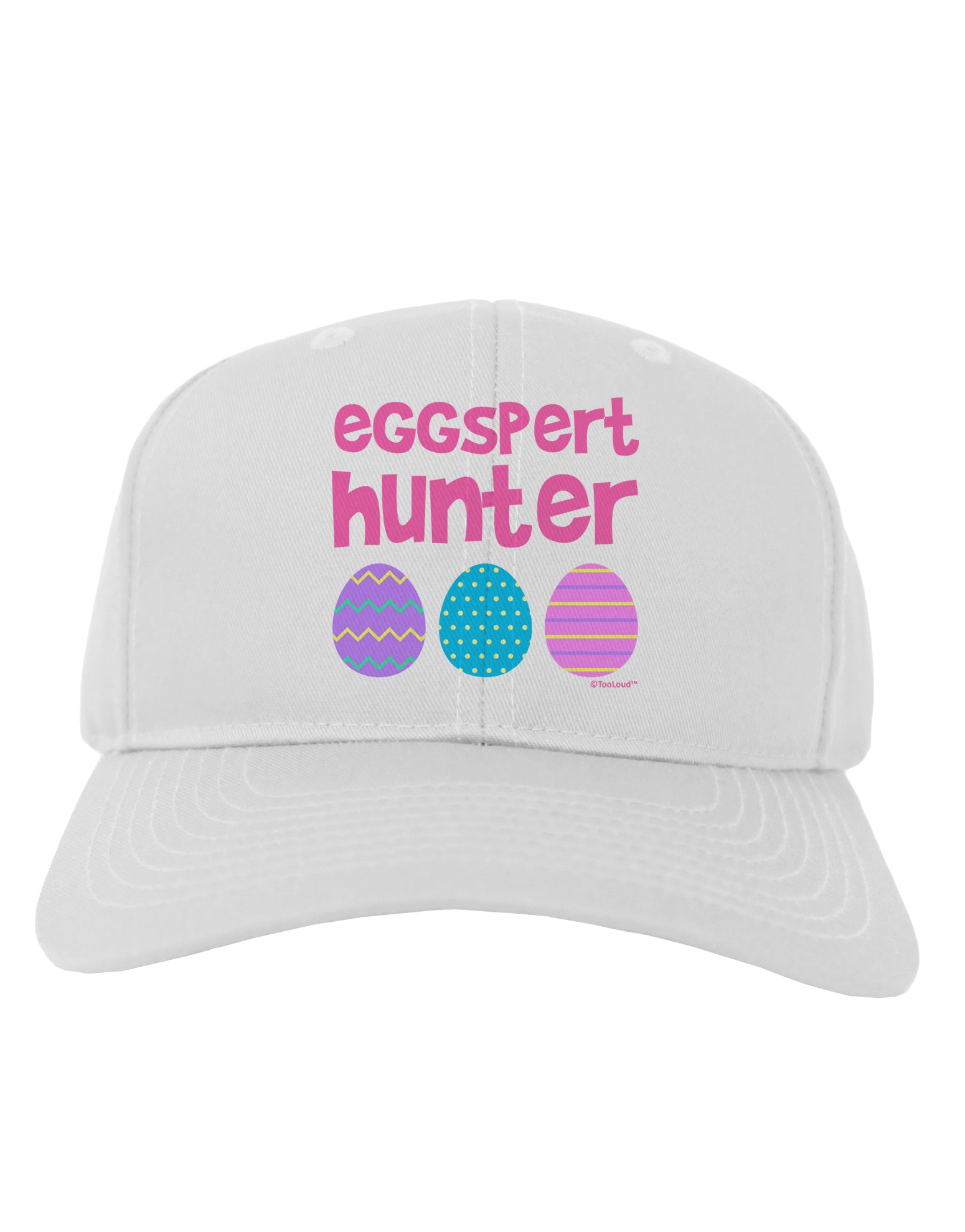 Eggspert Hunter - Easter - Pink Adult Baseball Cap Hat by TooLoud-Baseball Cap-TooLoud-White-One Size-Davson Sales