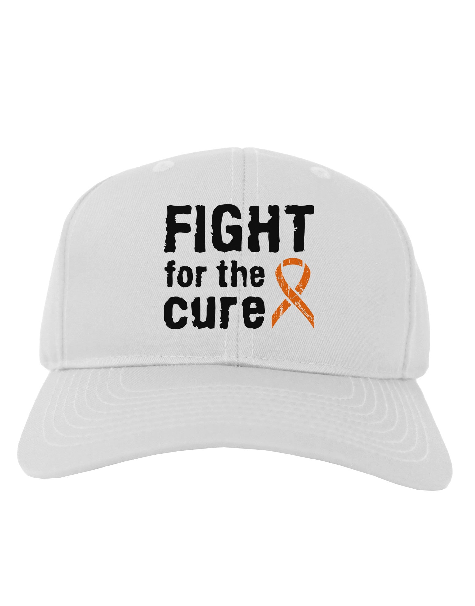 Fight for the Cure - Orange Ribbon Leukemia Adult Baseball Cap Hat-Baseball Cap-TooLoud-White-One Size-Davson Sales