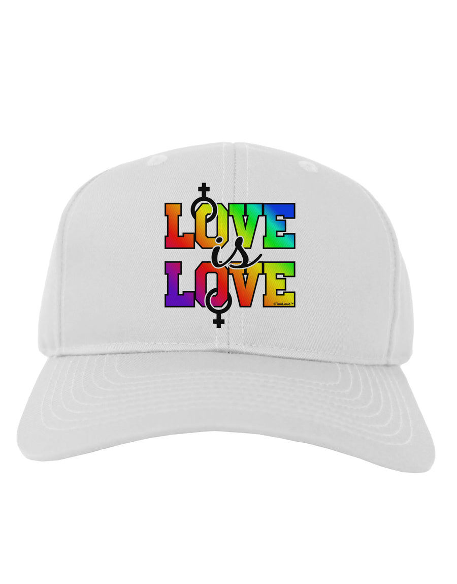 Love Is Love Lesbian Pride Adult Baseball Cap Hat-Baseball Cap-TooLoud-White-One Size-Davson Sales