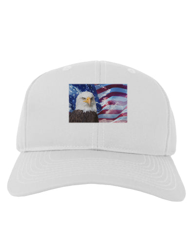 All American Eagle Adult Baseball Cap Hat-Baseball Cap-TooLoud-White-One Size-Davson Sales