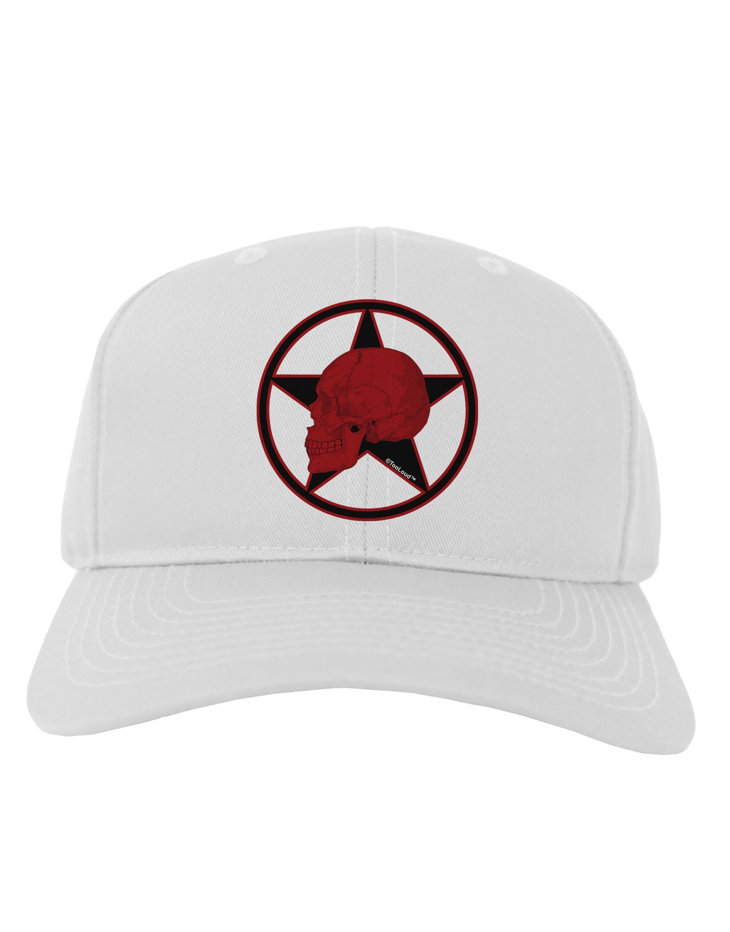 Blood Red Skull Adult Baseball Cap Hat by TooLoud-Baseball Cap-TooLoud-White-One Size-Davson Sales