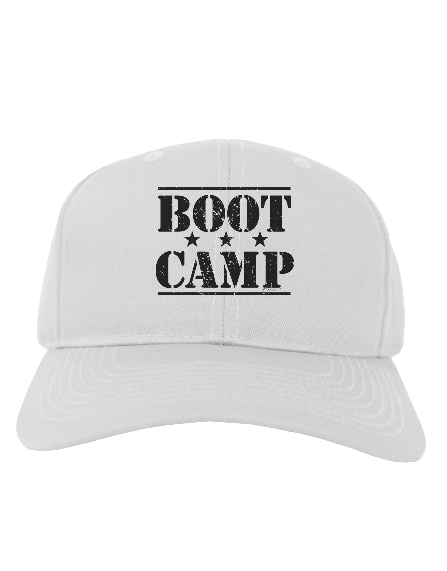 Bootcamp Large distressed Text Adult Baseball Cap Hat-Baseball Cap-TooLoud-White-One Size-Davson Sales