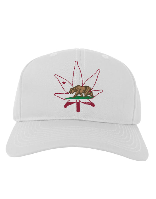 California Bear Leaf Design Adult Baseball Cap Hat by TooLoud-Baseball Cap-TooLoud-White-One Size-Davson Sales