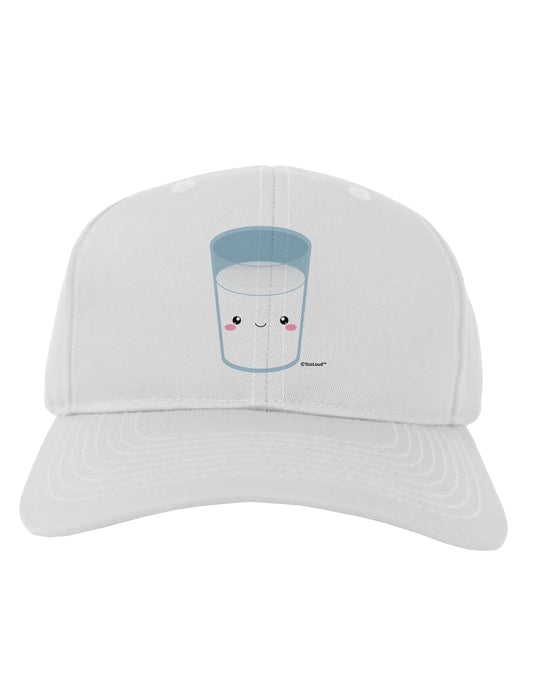 Cute Matching Milk and Cookie Design - Milk Adult Baseball Cap Hat by TooLoud-Baseball Cap-TooLoud-White-One Size-Davson Sales