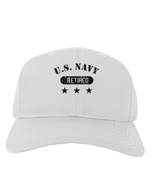 Retired Navy Adult Baseball Cap Hat-Baseball Cap-TooLoud-White-One Size-Davson Sales
