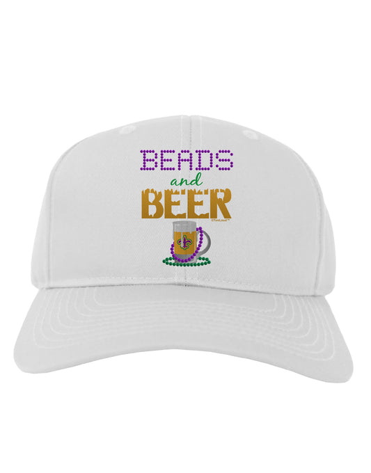 Beads And Beer Adult Baseball Cap Hat-Baseball Cap-TooLoud-White-One Size-Davson Sales