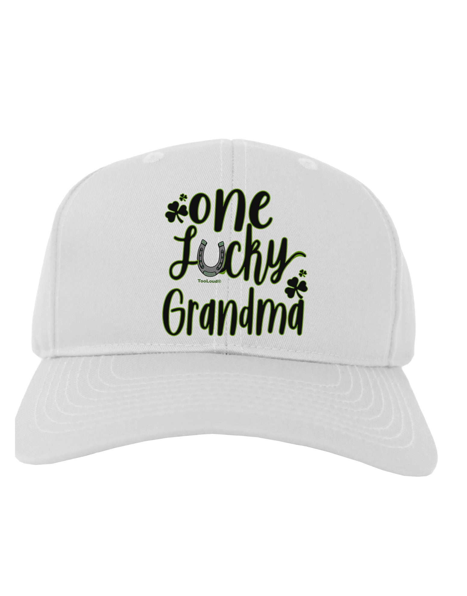One Lucky Grandma Shamrock Adult Baseball Cap Hat-Baseball Cap-TooLoud-White-One-Size-Fits-Most-Davson Sales