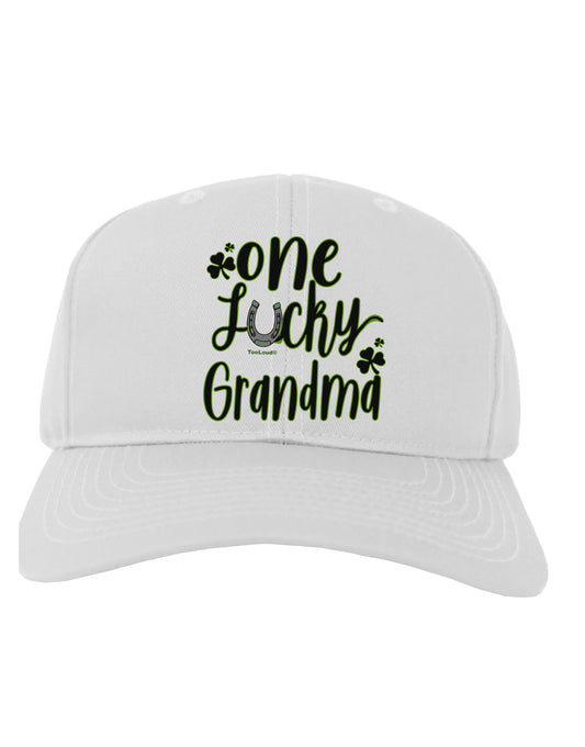 One Lucky Grandma Shamrock Adult Baseball Cap Hat-Baseball Cap-TooLoud-White-One-Size-Fits-Most-Davson Sales