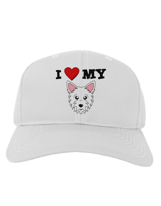 I Heart My - Cute Westie Dog Adult Baseball Cap Hat by TooLoud-Baseball Cap-TooLoud-White-One Size-Davson Sales