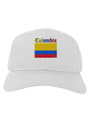 Colombia Flag Adult Baseball Cap Hat-Baseball Cap-TooLoud-White-One Size-Davson Sales