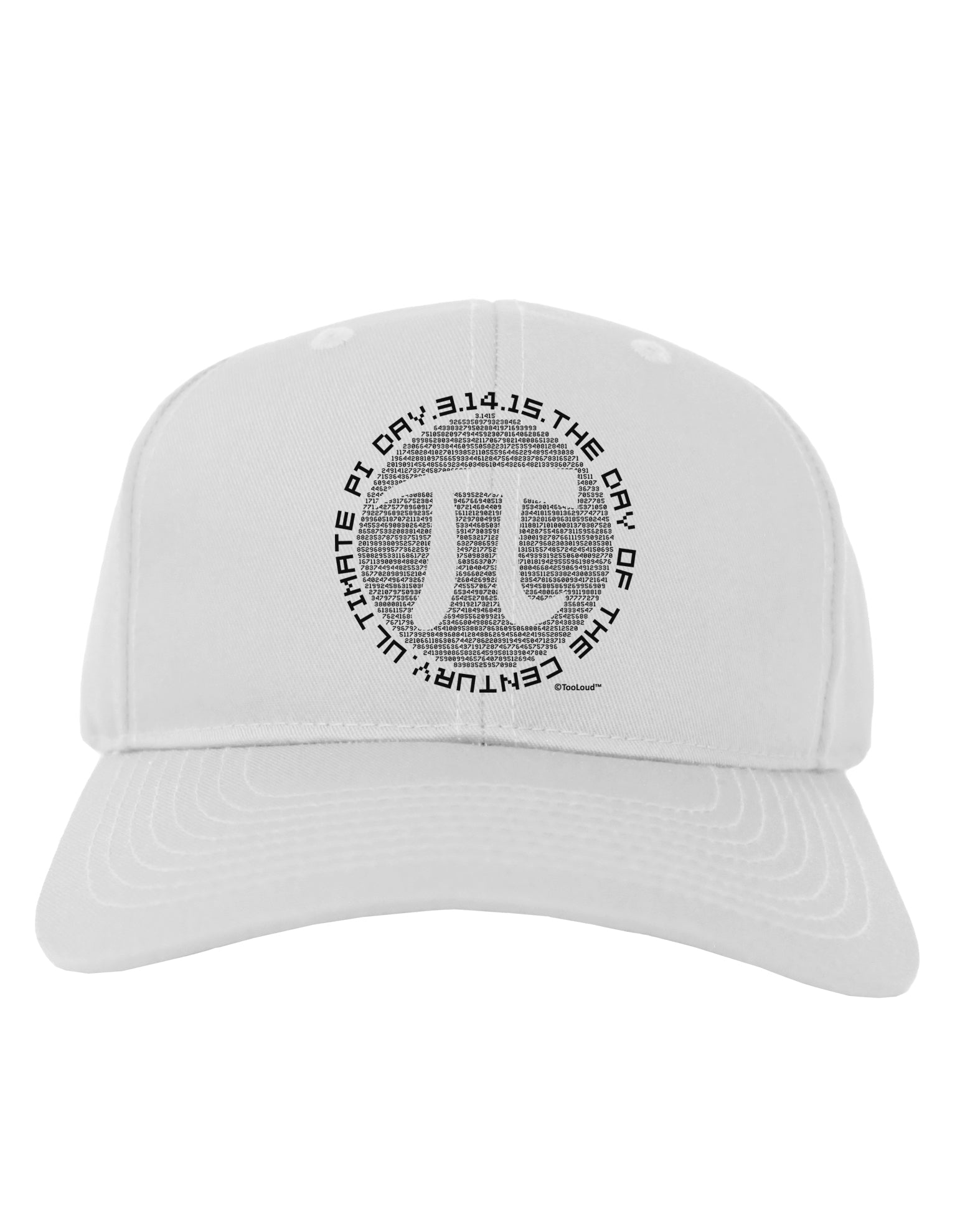 Ultimate Pi Day - Retro Computer Style Pi Circle Adult Baseball Cap Hat by TooLoud-Baseball Cap-TooLoud-White-One Size-Davson Sales