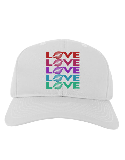 Colorful Love Kisses Adult Baseball Cap Hat-Baseball Cap-TooLoud-White-One Size-Davson Sales