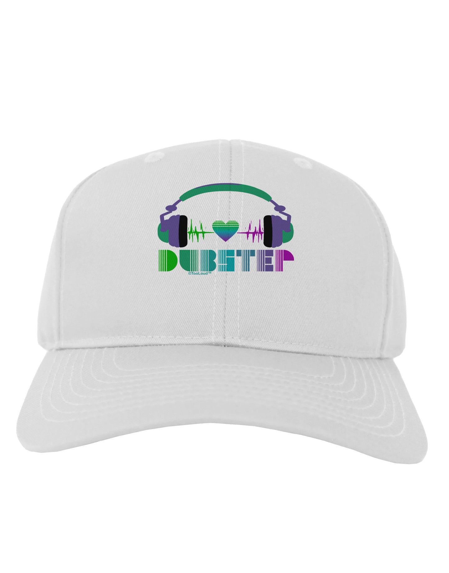 Heart Dubstep Adult Baseball Cap Hat-Baseball Cap-TooLoud-White-One Size-Davson Sales