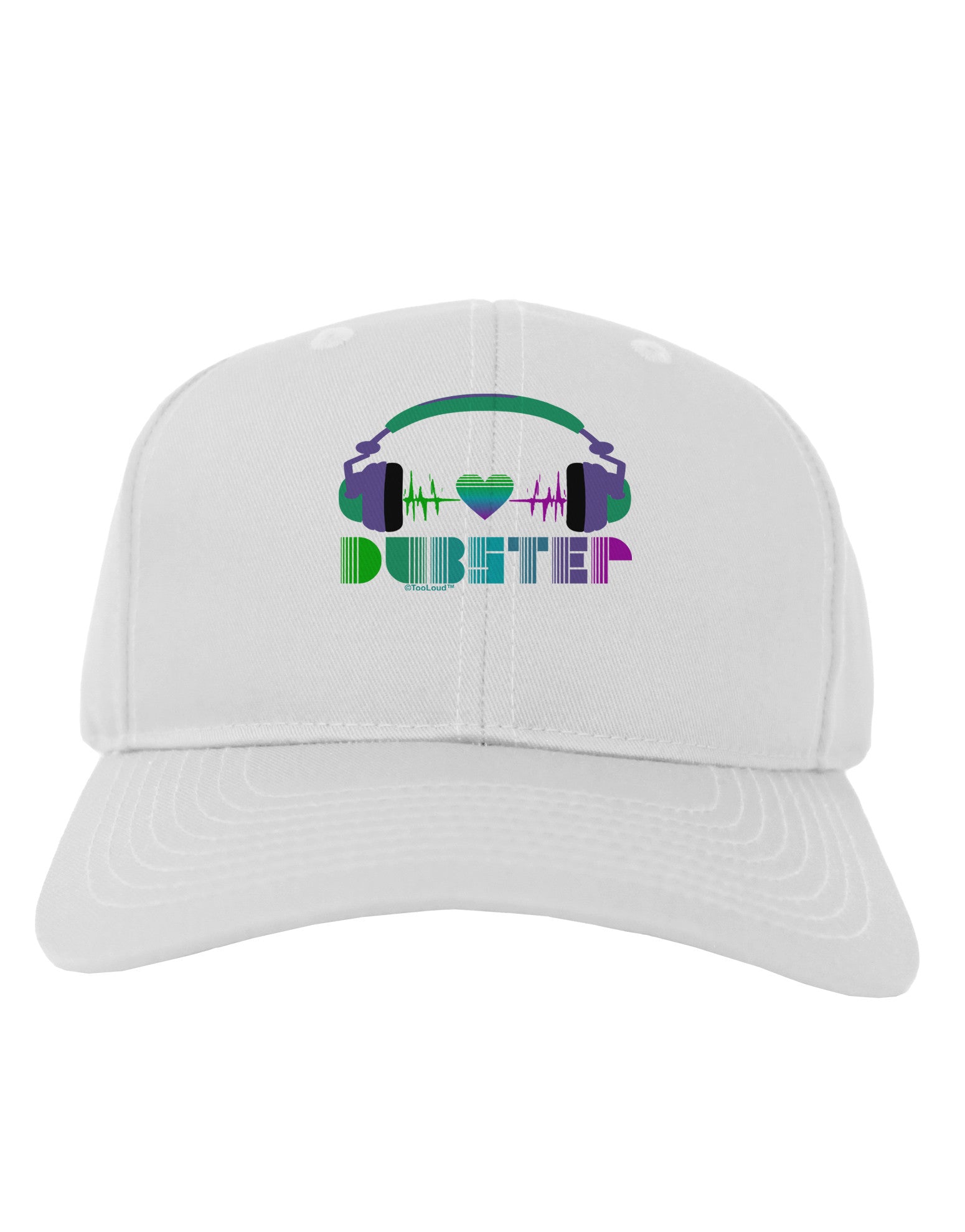 Heart Dubstep Adult Baseball Cap Hat-Baseball Cap-TooLoud-White-One Size-Davson Sales
