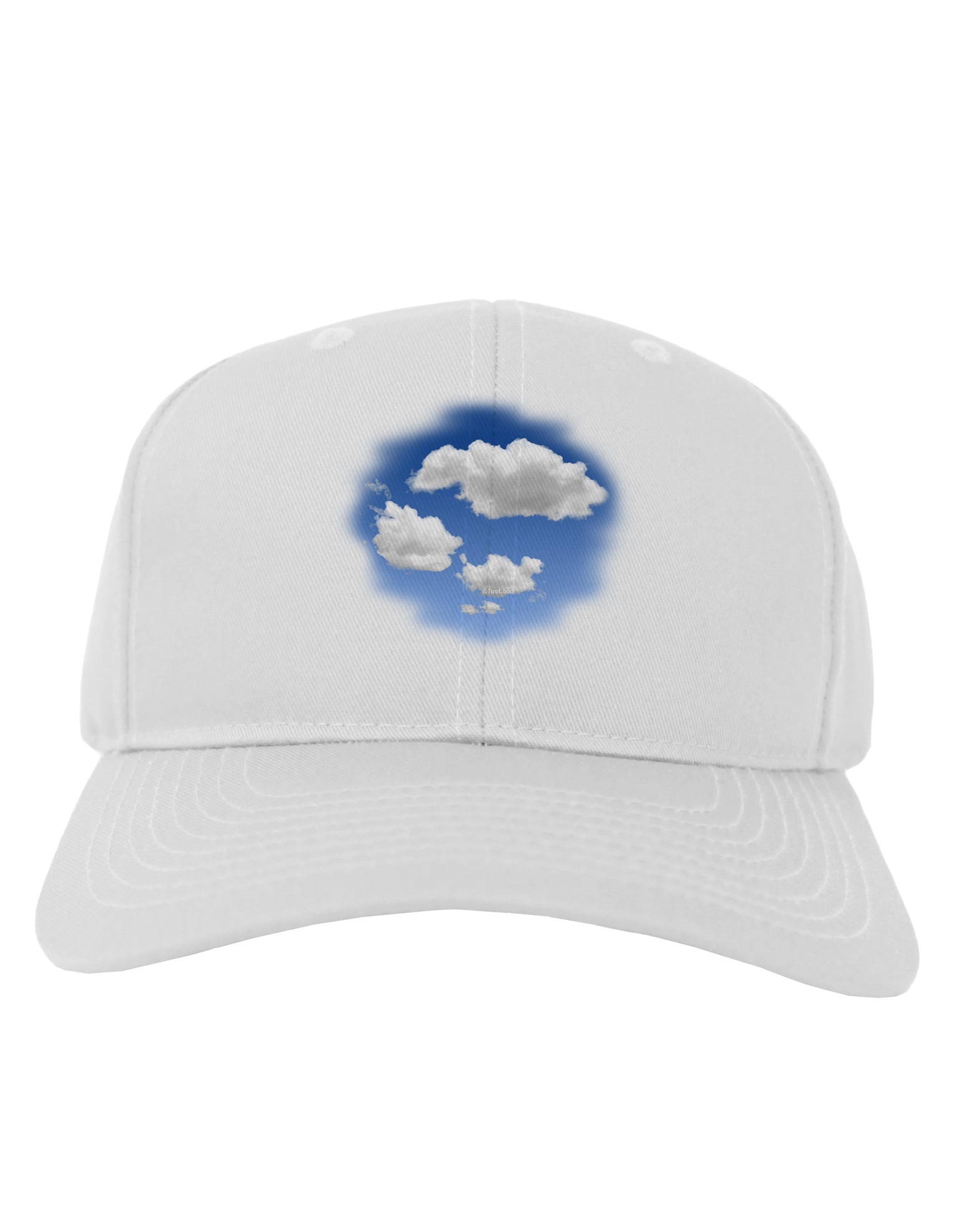 Blue Sky Puffy Clouds Adult Baseball Cap Hat-Baseball Cap-TooLoud-White-One Size-Davson Sales